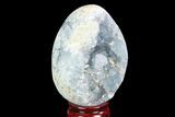 Crystal Filled Celestine (Celestite) Egg Geode - Madagascar #100034-2